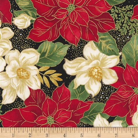 Timeless Treasures Poinsettias Fabric 